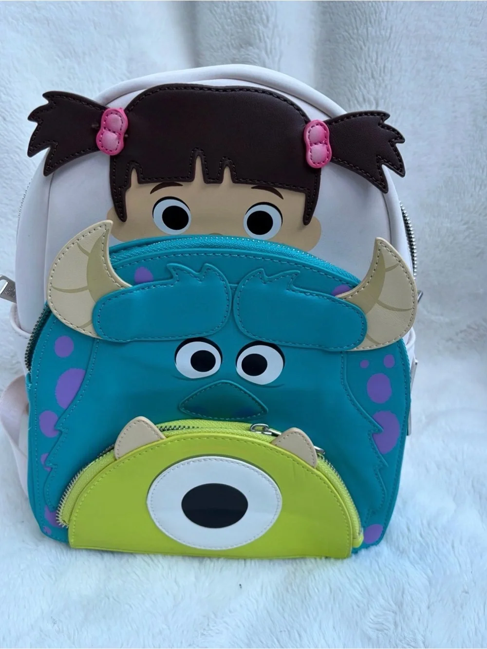 Pixar Monsters, Inc. Character Loungefly Backpack & Matching Boo Door Wallet